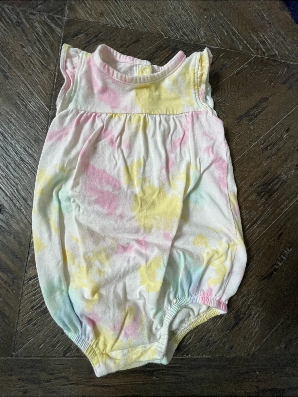 Old Navy Pastel Tie-Dye Sleeveless Baby Romper